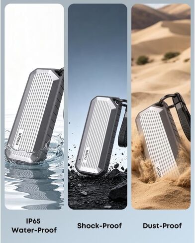NSE35 M.2 NVMe & SATA SSD Enclosure, USB-C 3.2 Gen2 10Gbps, IP65 Waterproof Dustproof Zinc Alloy Case, Supports M Key/B+M Key PCIe 3.0/NGFF 2230/2242/2260/2280, Up to 4TB in Saudi Arabia