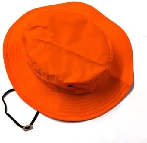 Blaze Orange Boonie Hat, Water Resistant, Made in The USA, Military Wide Brim Boonie Cover-Jungle Hat in Saudi Arabia