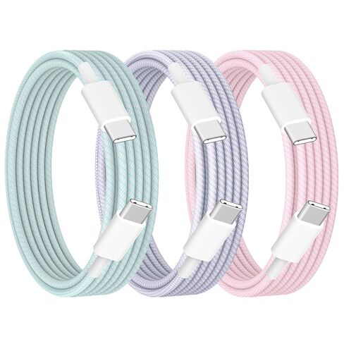 iPhone 17 Fast Charging Cable 3Pack 6ft Colorful MFi Certified iPhone Cable in Saudi Arabia