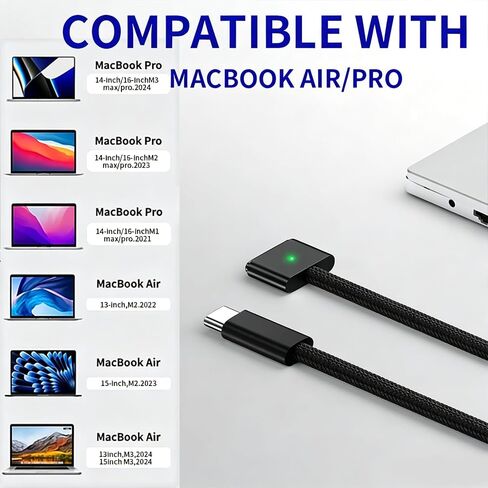 MagSafe 3 Charger 140W USB-C Cable for MacBook Air/Pro,Fast Charging Cable (Black1) in Saudi Arabia