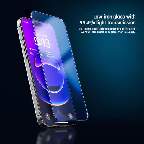 magglass for iPhone 17 Pro Max Screen Protector with Blue-Light Blocking, Scratchproof Tempered Glass (Easy Applicator Included) in Saudi Arabia