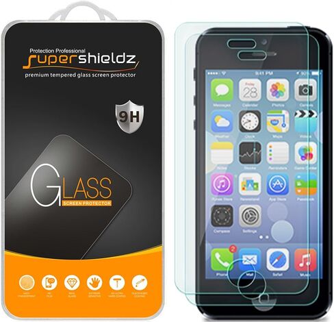 Supershieldz (2 Pack) Designed for iPhone 4S and iPhone 4 Tempered Glass Screen Protector, Anti Scratch, Bubble Free in Kuwait
