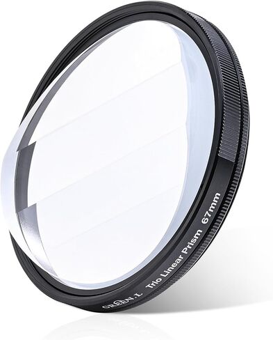GREEN.L 77mm Motion Blur & Ghost Effect Filter — 360° Rotatable Bilateral Prism for Creative Photos & Videos, Premium Optical Glass with Case & Cloth in Kuwait