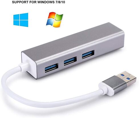 USB to RJ45 Adapter Converter Ethernet HUB USB3.0 with LED Indicator for Operating System, Aluminum Alloy 100M Core in Kuwait