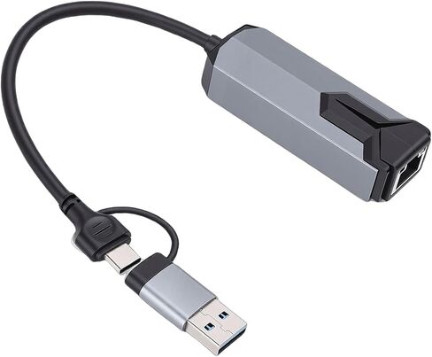 USB Type C to 2.5G Ethernet Adapter, High Speed Transmission for Laptop Users Plug and Play in Kuwait