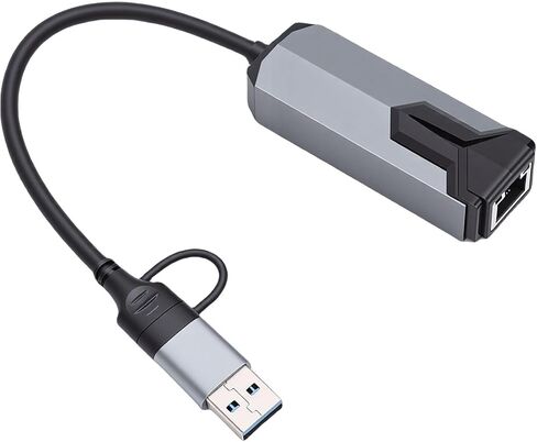 USB Type C to 2.5G Ethernet Adapter, High Speed Transmission for Laptop Users Plug and Play in Kuwait