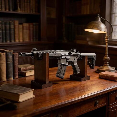 Rifles Display Stands Vertical Gun Rack for Wall Wood Gun Holder for Rifle or Shotgun Gun Wall Mount Stylish Indoor Gun Racks Rifle Rack Display Hanger for Any Rifle in Kuwait