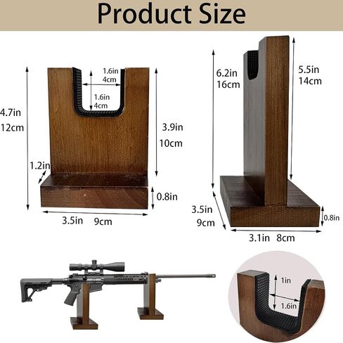 Rifles Display Stands Vertical Gun Rack for Wall Wood Gun Holder for Rifle or Shotgun Gun Wall Mount Stylish Indoor Gun Racks Rifle Rack Display Hanger for Any Rifle in Kuwait