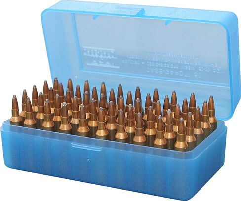 MTM 50 Round Rifle Ammo Boxes 25-06 270 Win 280 Rem 30-06 220 Swift 243 308 Win Blue in Kuwait