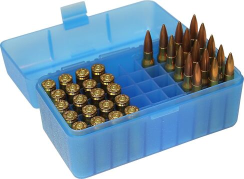 MTM 50 Round Rifle Ammo Boxes 25-06 270 Win 280 Rem 30-06 220 Swift 243 308 Win Blue in Kuwait