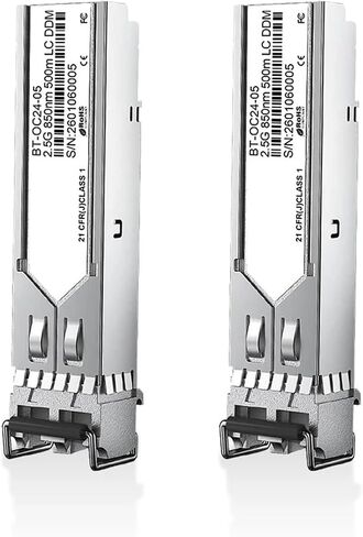 2.5G SFP + وحدة إرسال واستقبال مزدوجة LC متعددة الأوضاع 850nm 500m DDM وحدة الألياف البصرية (8 قطعة) in Kuwait