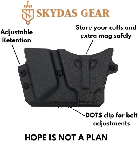 Handcuff and Magazine Holster | Outside the Waistband for Open Carry | Adjustable Retention in Saudi Arabia