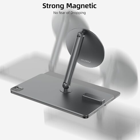 KU XIU Magnetic Wireless Charging Stand for iPad Pro/Air 11 M2 Only, Aluminum Alloy Arm Mount with 1M Cable, Foldable Adjustable Tablet Holder for iPad Pro 11 1st/2nd/3rd/4th,Air 10.9 4th/5th in Saudi Arabia