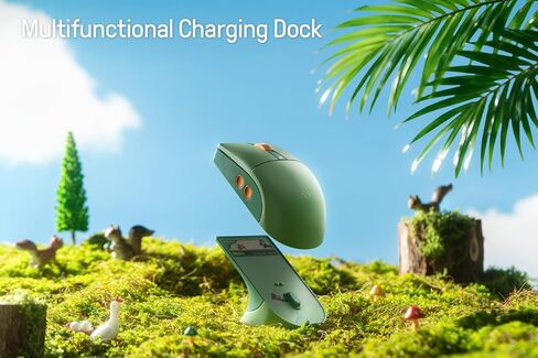 8Bitdo R8 Mouse with Charging Dock, PAW 3395 Sensor - Forest Wonder in Kuwait