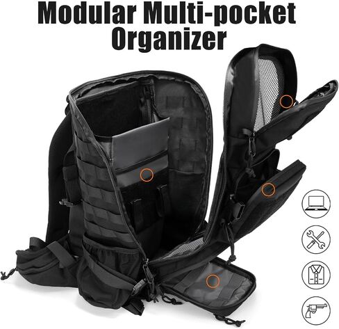 EDC Tactical Backpack for Men: Military Gear Assault Pack 50L with Molle for Hiking Gym Work Commute in Saudi Arabia