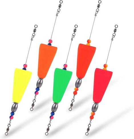 Fishing Bobbers, 5 Pack Popping Corks Floats Saltwater with Rattles in Kuwait