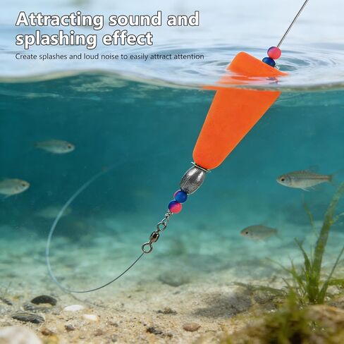 Fishing Bobbers, 5 Pack Popping Corks Floats Saltwater with Rattles in Kuwait