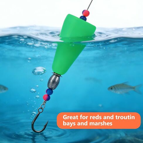 Fishing Bobbers, 5 Pack Popping Corks Floats Saltwater with Rattles in Kuwait