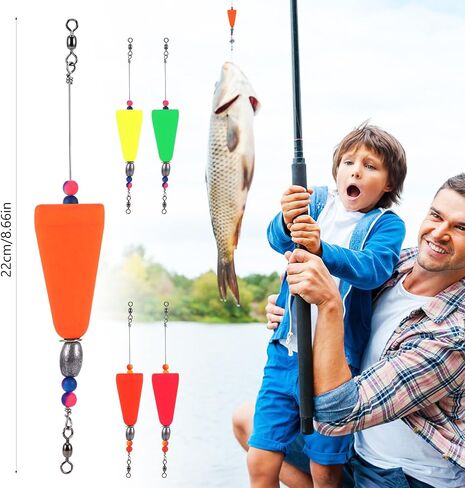 Fishing Bobbers, 5 Pack Popping Corks Floats Saltwater with Rattles in Kuwait