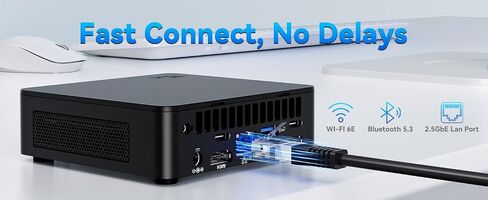 Customized ASUS NUC 13 Pro Slim Mini PC Desktop, Intel Core i5-13420H CPU, 8GB/ 16GB/ 32GB/ 64GB RAM, 256GB/ 512GB/ 1TB/ 2TB SSD, 4K Display, HDMI, Wi-Fi 6, Win11 Pro, MS Office for The Web in Kuwait