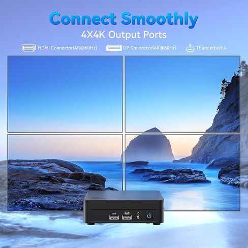 Customized ASUS NUC 13 Pro Slim Mini PC Desktop, Intel Core i5-13420H CPU, 8GB/ 16GB/ 32GB/ 64GB RAM, 256GB/ 512GB/ 1TB/ 2TB SSD, 4K Display, HDMI, Wi-Fi 6, Win11 Pro, MS Office for The Web in Kuwait