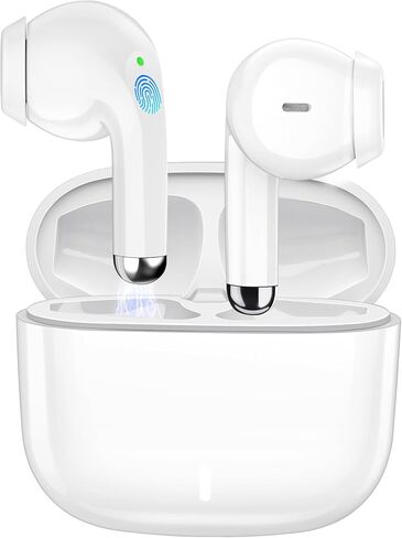 ACANDYA Bluetooth 5.3 Wireless Earbuds for iPhone Headphone with Mic White in Saudi Arabia
