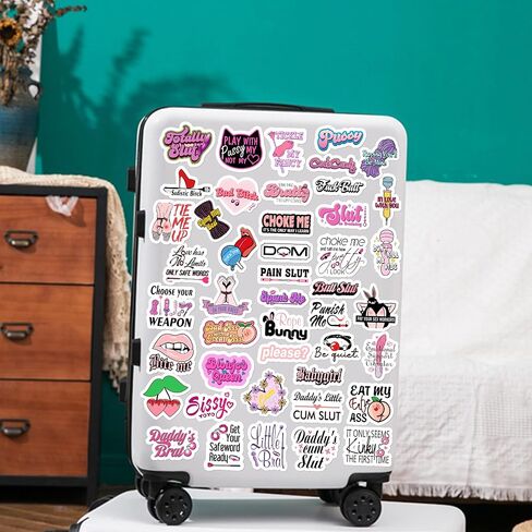 50pcs BDSM Stickers Pack, Vinyl Stickers for Adults, Bondage & Kinky Stickers for Laptops, Water Bottles, Guitars, Computers, Phones & More in Kuwait