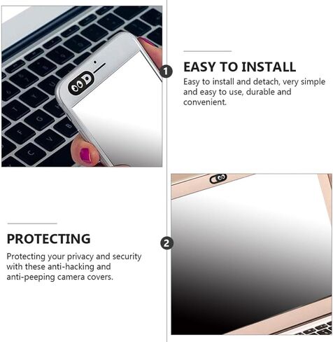 6 Pack Webcam Privacy Cover for Laptop Tablet Anti Hacking Black in Kuwait
