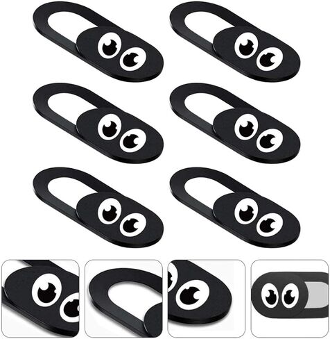 6 Pack Webcam Privacy Cover for Laptop Tablet Anti Hacking Black in Kuwait