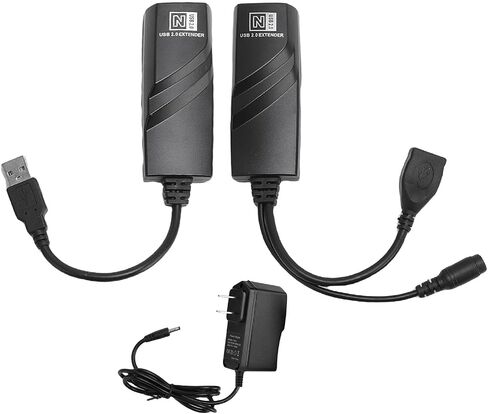 USB Ethernet Extender, 100m Extension Distance USB 2.0 to Network Adapter with Power Adapter, for Keyboard Mouse Webcam Printer Hard Drive Camera (US Plug) in Kuwait