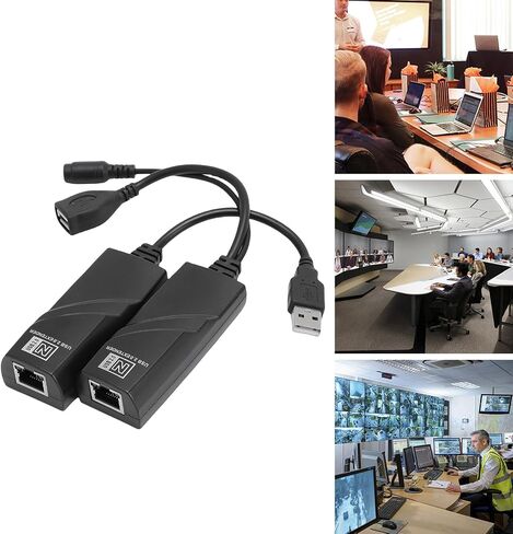 USB Ethernet Extender, 100m Extension Distance USB 2.0 to Network Adapter with Power Adapter, for Keyboard Mouse Webcam Printer Hard Drive Camera (US Plug) in Kuwait