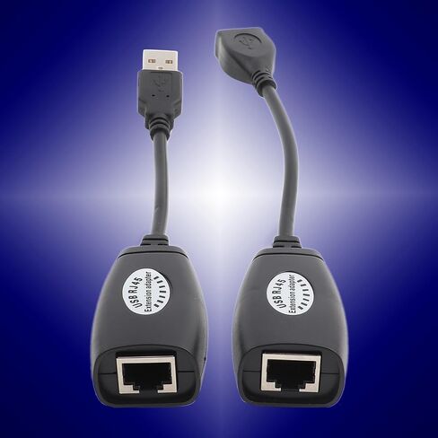 USB 2.0 to RJ45 Adapter, USB Male Female to RJ45 Ethernet Extension Extender Network Adapter Cable Wired LAN, Over Cat 6/5 in Kuwait