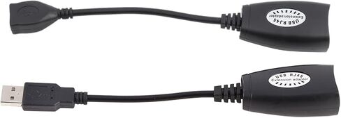 USB 2.0 to RJ45 Adapter, USB Male Female to RJ45 Ethernet Extension Extender Network Adapter Cable Wired LAN, Over Cat 6/5 in Kuwait