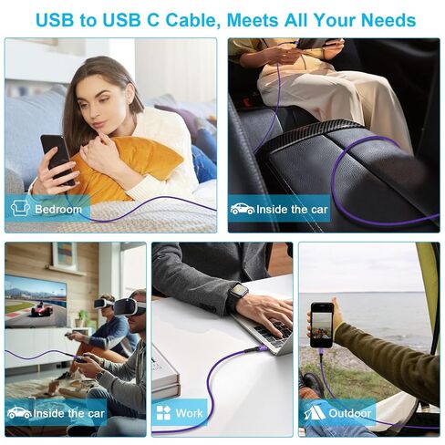 for Samsung S26 Ultra S26+ S26, USB C to C Cable Fast Charging for Galaxy S26 Ultra S25 FE Fold Flip A17 A16 A56 A36 A26,3FT/2Pack 240W Type C Charger Cord USBC to USBC Charger Cable for iPhone 17e in Kuwait