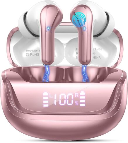 Wireless Earbuds 2026, Ear Buds Bluetooth 5.4 Headphones with HiFi Stereo/ENC Noise Cancelling, Wireless Earphones 40H Playtime Bluetooth Earphones, in Ear Headphones IP7 Waterproof/USB-C Fast Charge in Kuwait