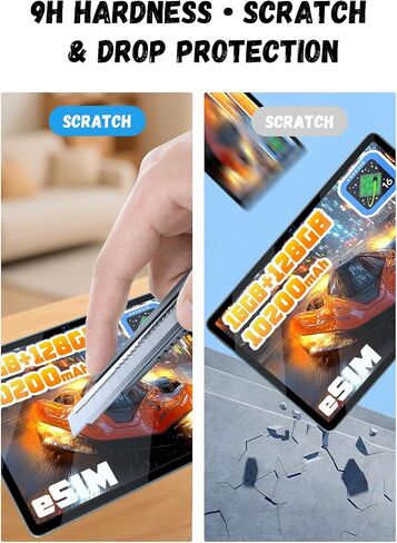 [2 Pack] Compatible with Ulefone Rugking Pad 2 Pro Tablet Screen Protector 10.1 Inch, Anti-Glare Tempered Glass, Shockproof Scratch-Resistant. in Kuwait