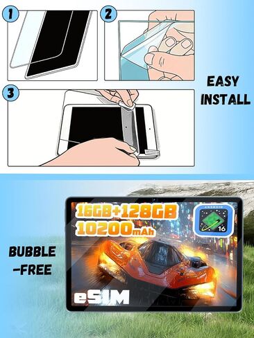 [2 Pack] Compatible with Ulefone Rugking Pad 2 Pro Tablet Screen Protector 10.1 Inch, Anti-Glare Tempered Glass, Shockproof Scratch-Resistant. in Kuwait