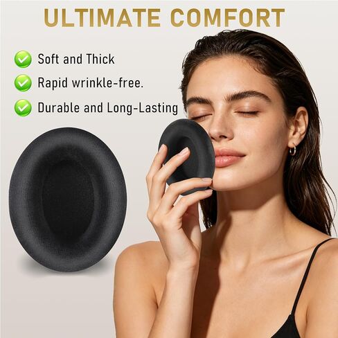 Lukvcoe Velour Earpads for Sennheiser HD600/HD650/HD6XX, Black in Saudi Arabia