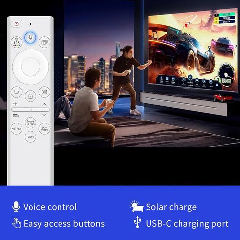 Voice BN59-01391A Frame tv Remote for Samsung tv Remote Replacement with Rechargeable Solar Cell and 4 Shortcut Buttons for Samsung Smart TVs Neo LED 4K 8k Ultra HD 2021-2023 in Saudi Arabia