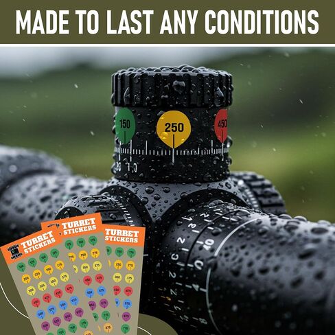10/ 20 Sheet Packs Turret Stickers for Rifle Scopes -Fits Most Scope Caps in Saudi Arabia