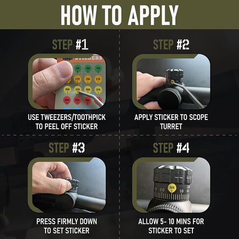 10/ 20 Sheet Packs Turret Stickers for Rifle Scopes -Fits Most Scope Caps in Saudi Arabia