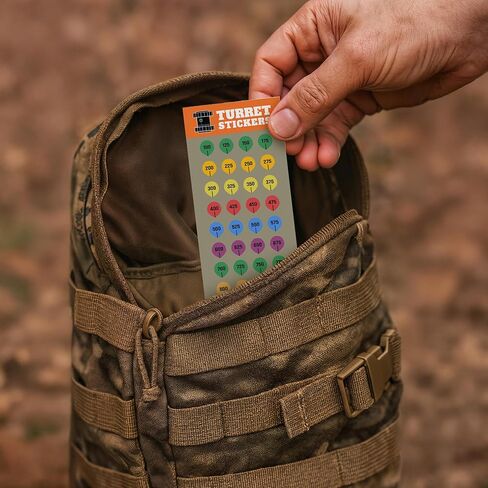 10/ 20 Sheet Packs Turret Stickers for Rifle Scopes -Fits Most Scope Caps in Saudi Arabia