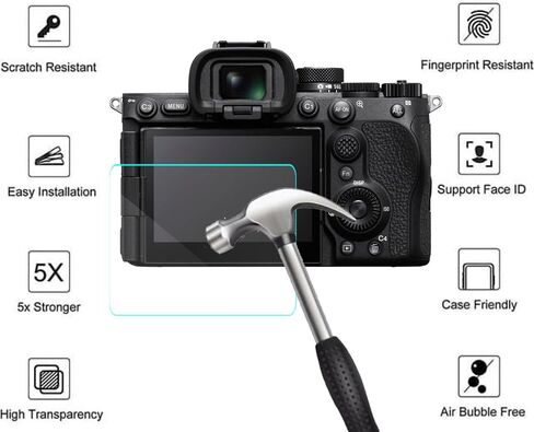 3 Pack for Sony Alpha 7R A7R VI Screen Protector, HD Clear Anti-Fingerprint Anti-Scratch Tempered Glass Screen Protector Flim Compatible with Sony Alpha 7R A7R VI 3.2 inches Camera in Saudi Arabia