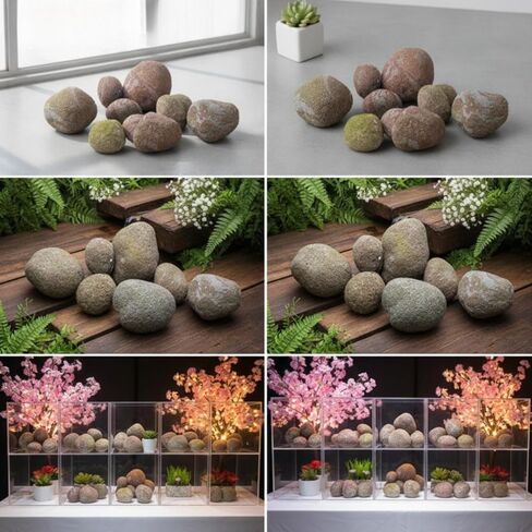 Fake Boulder Foam Faux Boulder Lightweight Fake Rock for Event Planners, Photographers, Mall Display, Photography Studio, Garden Decoration, Brown Set in Saudi Arabia