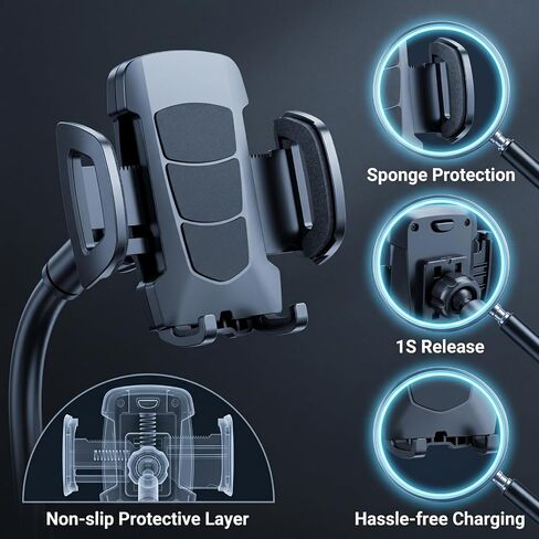 Cup Holder Phone Holder for Car, Adjustable Gooseneck Mount for 4-7" Phones in Saudi Arabia