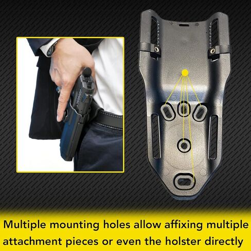 Drop Leg Holster Belt Loop Adapter – Full Duty Offset Mount with Hardware – Fits 1/4" to 2" Tactical Belts – USA Made Holster Attachment in Kuwait