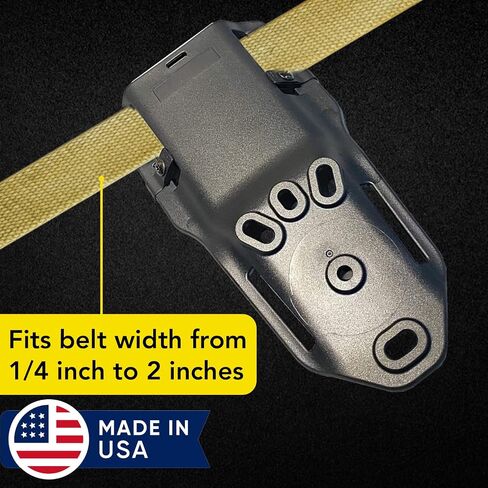 Drop Leg Holster Belt Loop Adapter – Full Duty Offset Mount with Hardware – Fits 1/4" to 2" Tactical Belts – USA Made Holster Attachment in Kuwait