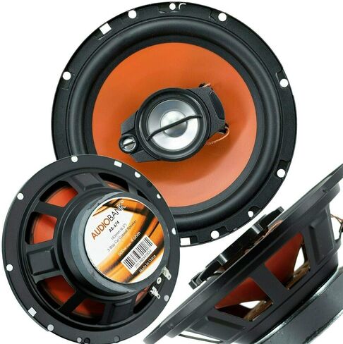 Audiobank AB674 6.5-Inch 3-Way Coaxial Car Speakers with TW220 3.75-Inch Super Bullet Horn Tweeters - 600W Peak, 4 Ohm, Pair Speakers + Pair Tweeters in Kuwait