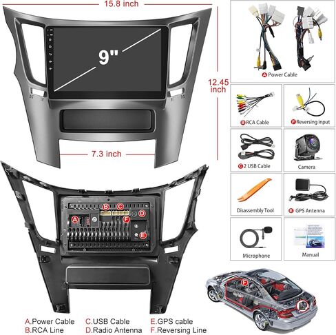 Car Radio for 2010-2014 Subaru Outback Legacy Android 15 GPS Navi Stereo in Kuwait
