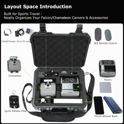 Waterproof Hard Case for Xbotgo Falcon Chameleon - Hard Shell Protective Carrying Case for Xbotgo Chameleon Falcon Camera Accessories [CASE ONLY] in Saudi Arabia
